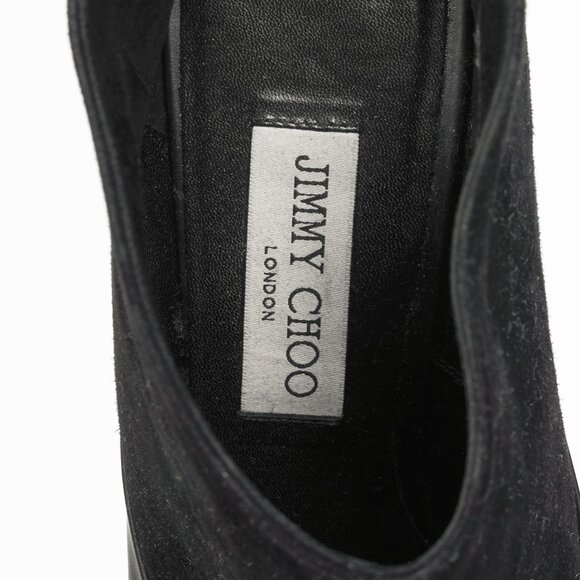 Jimmy Choo Diad Black Suede & Nappa Leather Ankle Boots - Picture 10 of 10